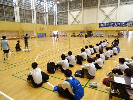 会場の様子〜男子バドミントン部