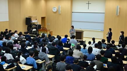 出発式、校長先生より励ましの言葉