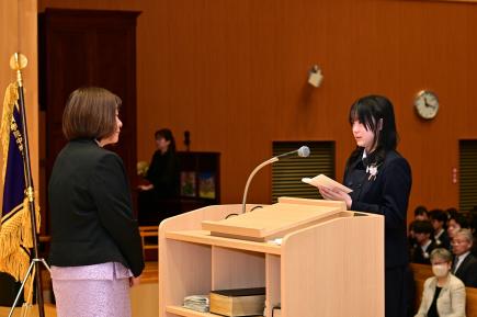 卒業生による答辞