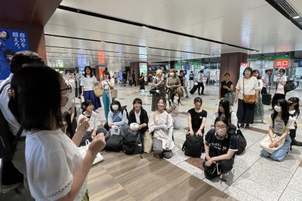 仙台駅、出発式の様子「元気に行ってきます！」