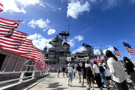 パールハーバー、戦艦ミズーリ記念館にて