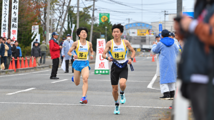 第3中継所での襷リレー